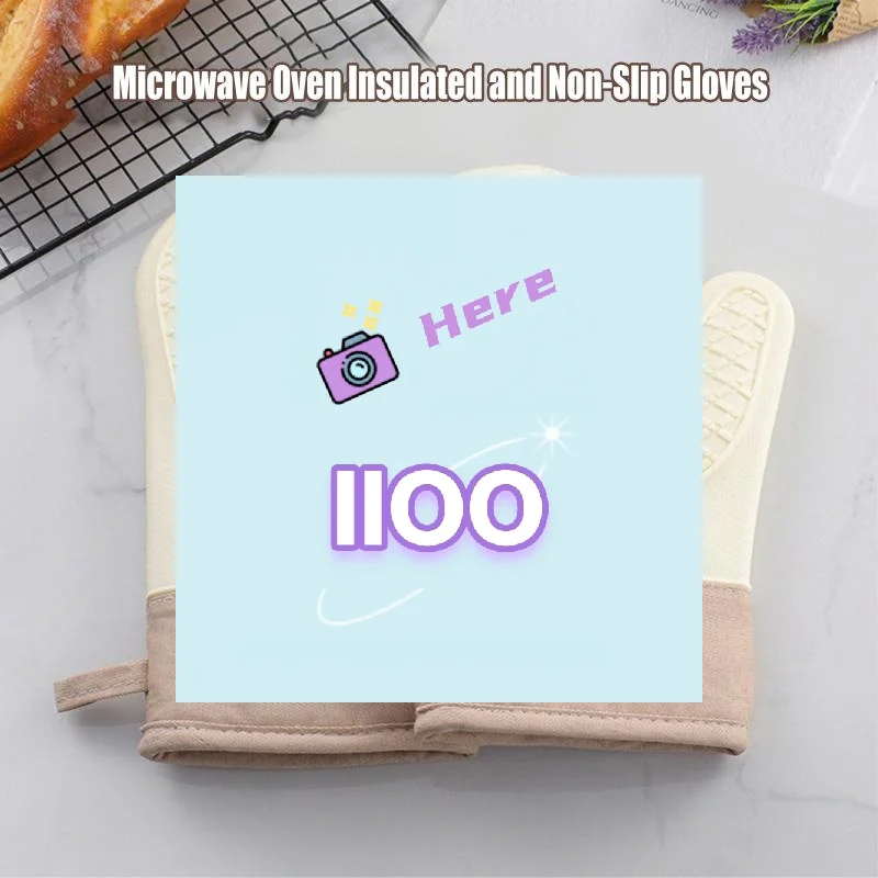 【iioo】luvas-de-silicone-isolantes-ao-calor-antiderrapantes-resistentes-a-altas-temperaturas-luvas-resistentes-ao-calor-luvas-para-cozinha-e-confeitaria