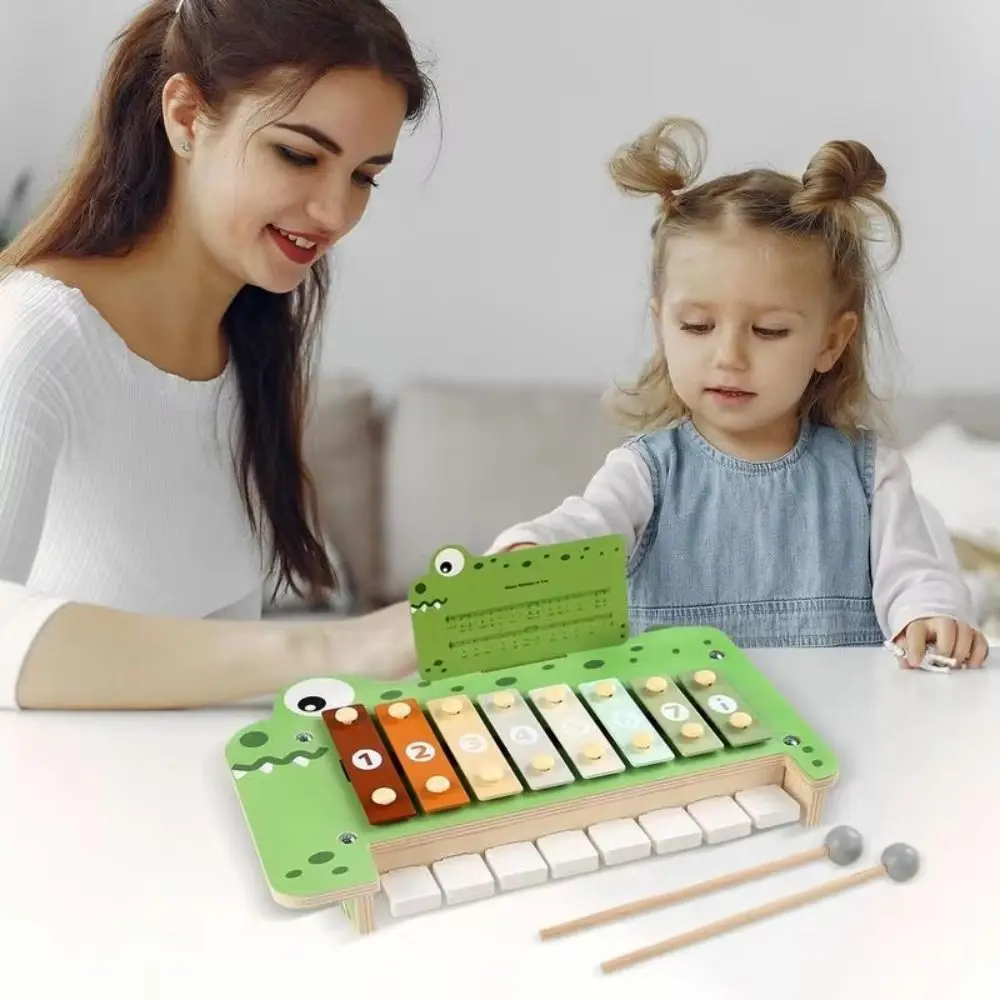 Piano Musical de plástico de juguete Montessori para niños, teclado, xilófono, aprendizaje de música, instrumentos musicales multifuncionales, Juguetes
