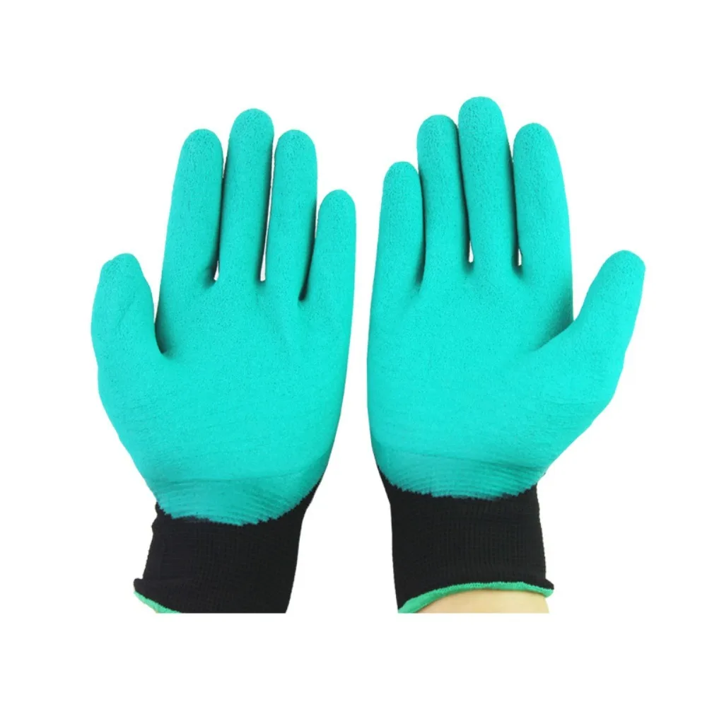 

4Pairs Latex Material Gardening Gloves Permeable Fabric Prick-proof Design Permeable Gloves Protective Layer Comfortable