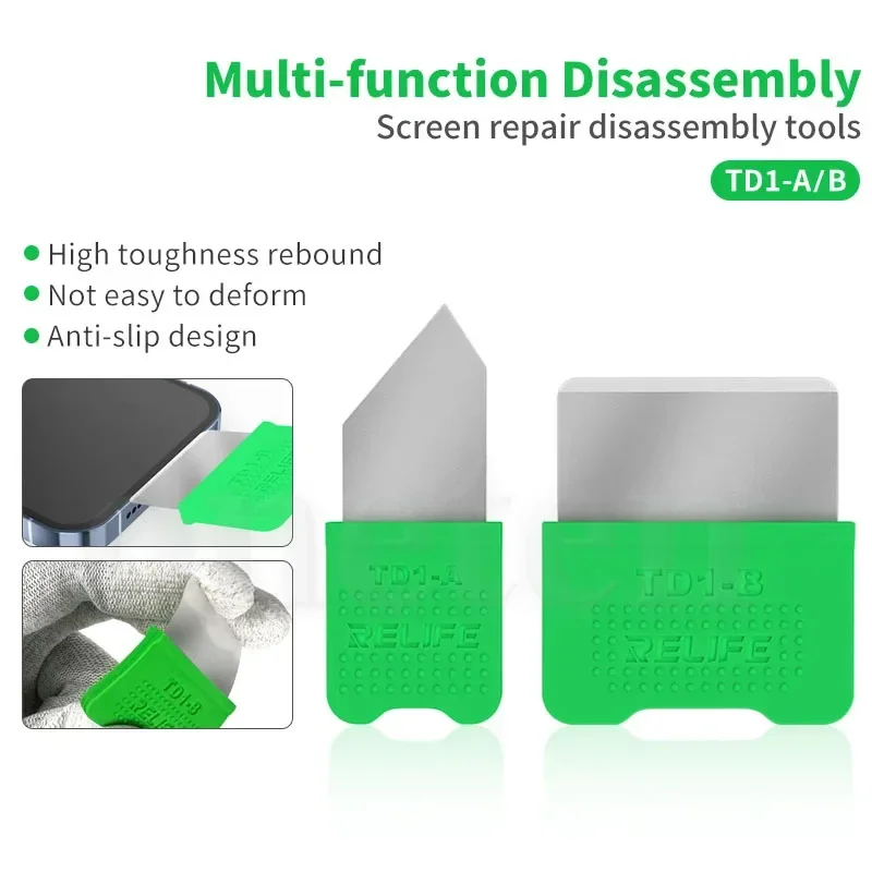 RELIFE TD1-A TD1-B Multifunctional Disassembly Tool Multi-angle Design High Toughness and Easy Rebound LCD Screen Pry Opening