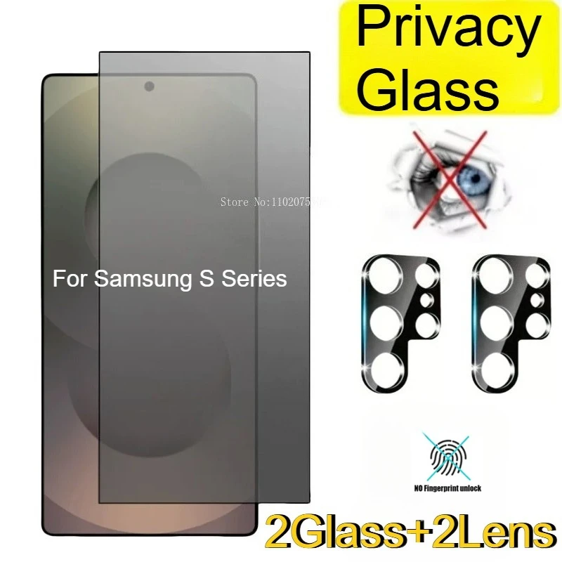 

4in1 Anti-Spy Screen Protector for Samsung for Galaxy S21 S22 S23 S24 S25 (Plus/Ultra/FE) S25 Edge,S25Ultra S8 S9 S10 Plus Glass