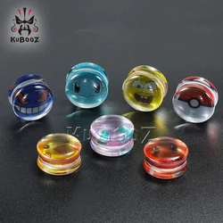 KUBOOZ Piercing 1 Pair Ear Gauges Flesh Tunnels and Plugs Acrylic Saddle Stretchers Size 0g 8mm to 1 inch 25mm.