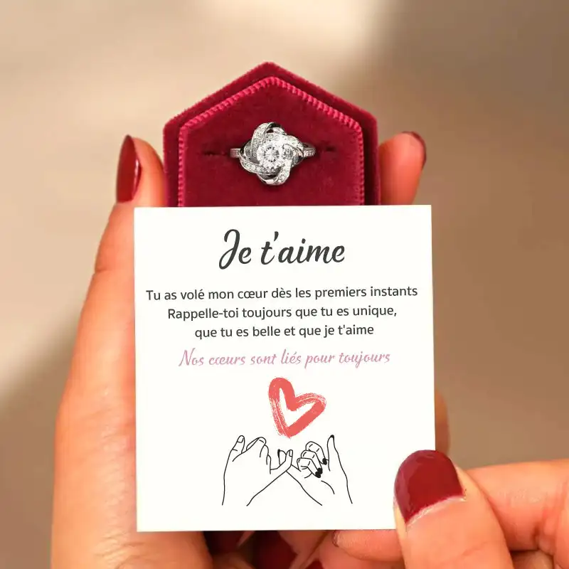 Gift I Love You Ring Jewelry 2025 Dropshipping Fashion Ring Gift For Girl Women Cubic Zirconia Silver Color