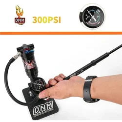 DNM Bicycle Portable Air Pump 300PSI For Air Shock Absorber Bike Air Front Fork Bicycle Tire Mini Pump