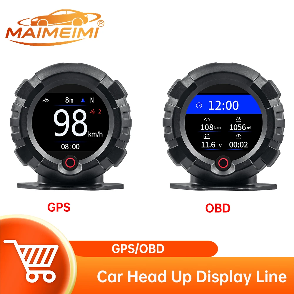 4x4HUD X95 Multifunction HUD Head Up Display OBD/GPS Speedometer Slope Gauges Inclinometer with Mileage Altitude Overspeed Alarm