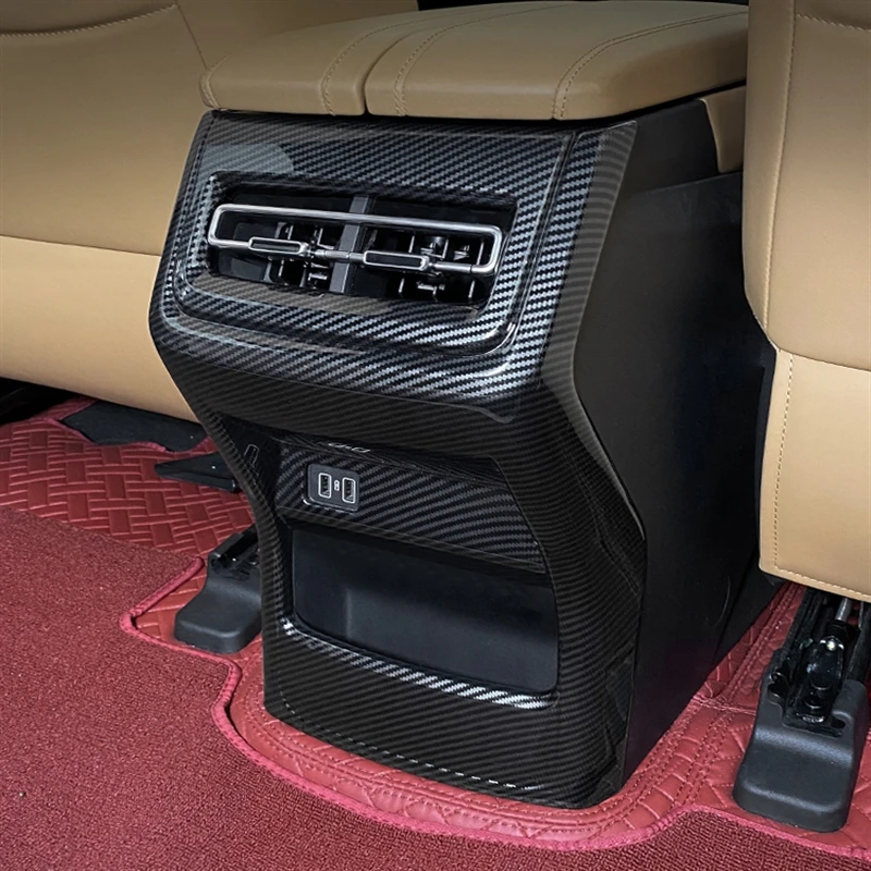 For Changan UNIK UNI-K Accessories Stainless 2021 -2024 Car Rear Armrest Air Conditioning Vent Trims Anti Kick Sticker Cover