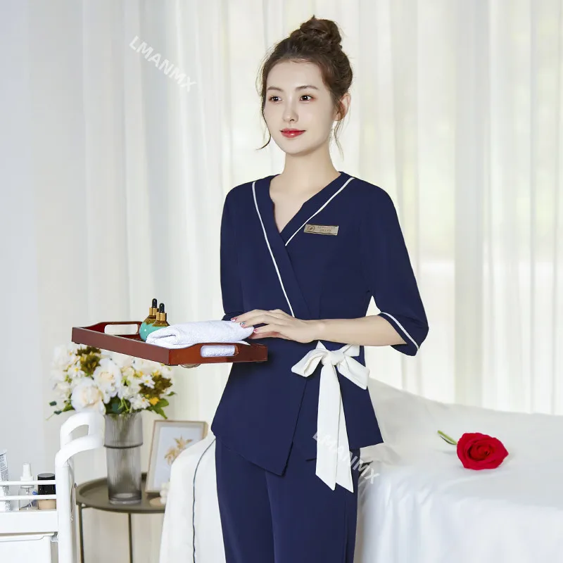 Professional Style Uniform Woman Aesthetic Beauty Salon Spa Hotel Waiter Esthetic Desk Massage Nail Beautician Cafe Work Clothes