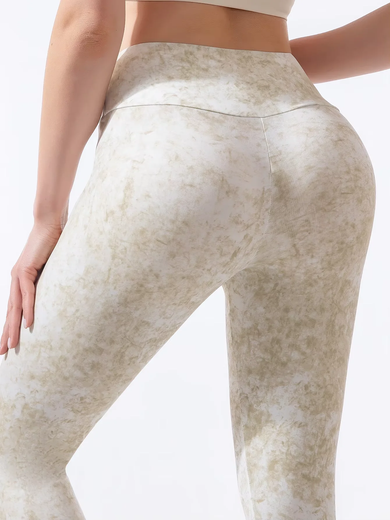 

Неоновые брюки для йоги с произвольным принтом, брюки для бега и фитнеса длиной в пол длины для всех сезонов