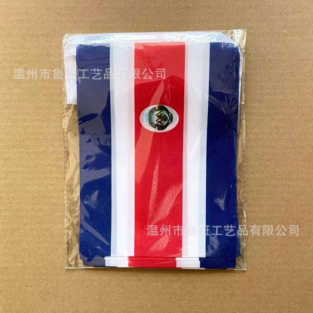 Costa Rica Bunting Flags 14x21cm 20pcs/lot Costa Rica String Flags Pennant Banner Festival Party Holiday for Decor