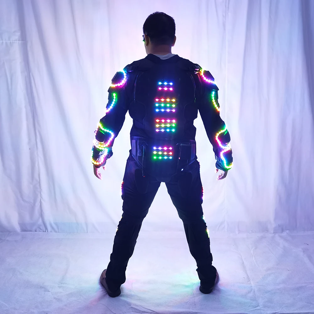 Future LED Robot Dance Armor RGB Laser Suit Festival Celebration Prom Party Music Show Cost Dancer Show Club Dress