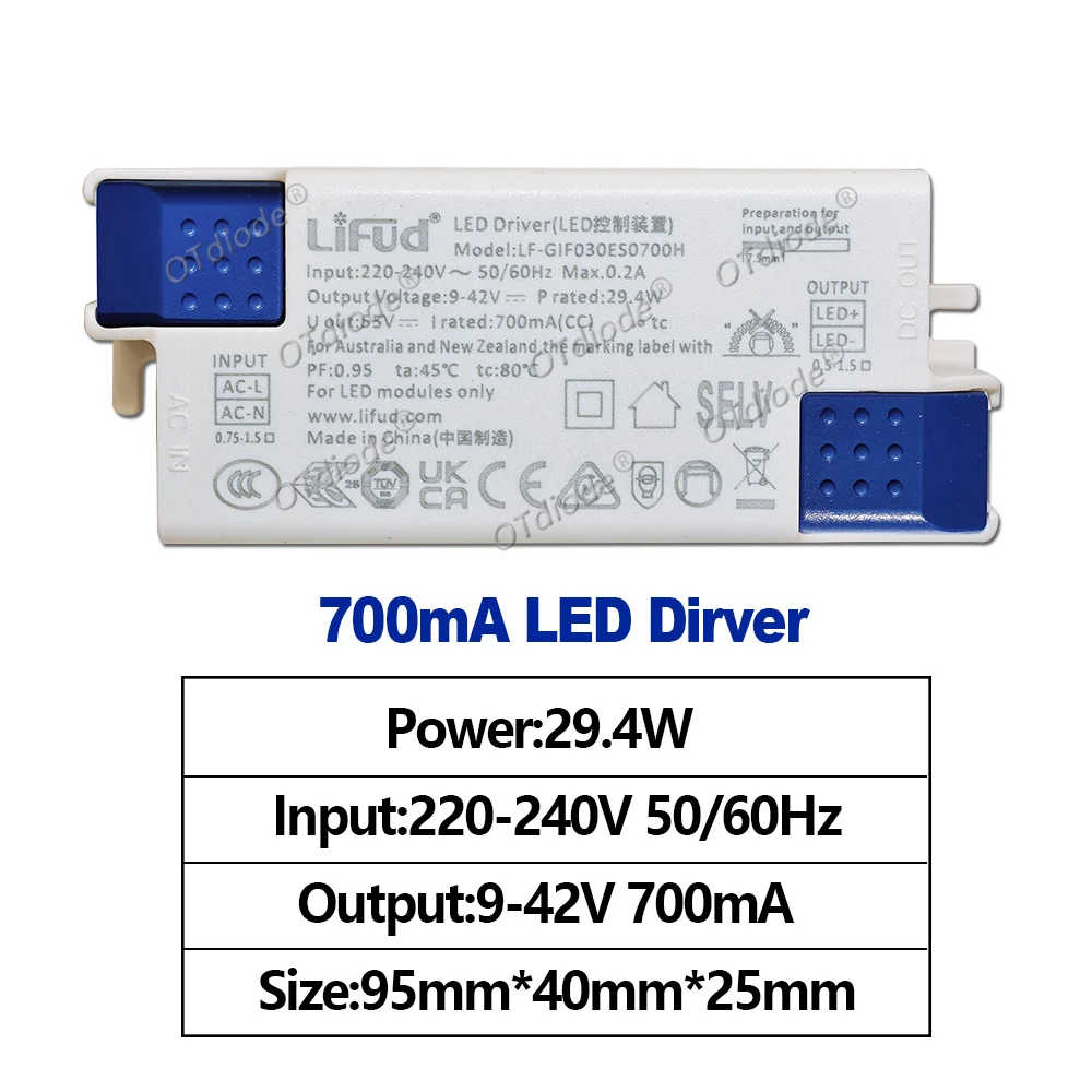 Imagem -04 - Led Driver para Transformadores de Teto do Painel sem Cintilação Dc942v Vida Útil 800ma 850ma 900ma 950ma 1000ma 1050ma