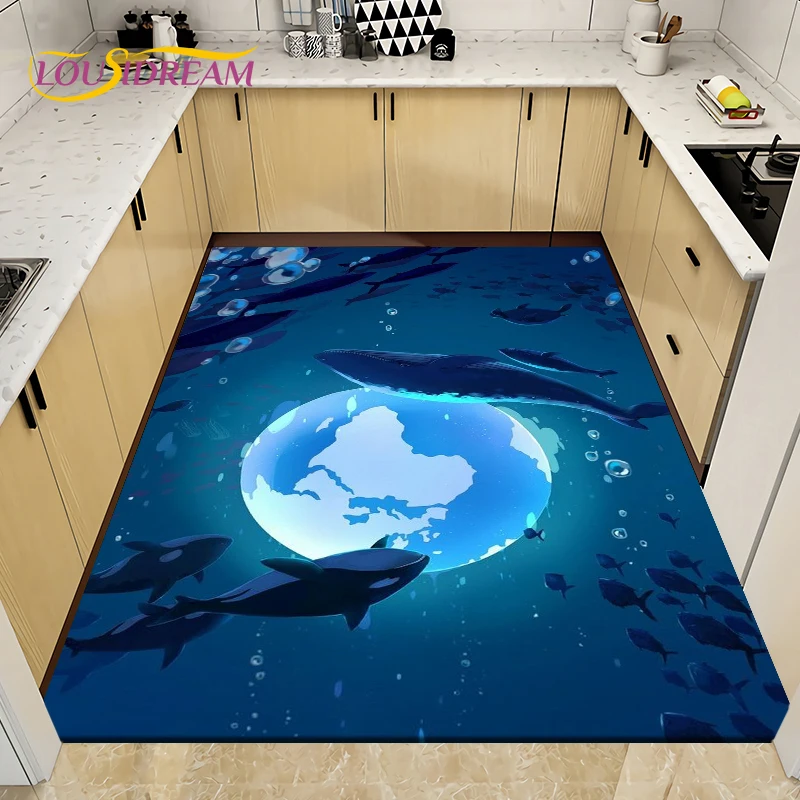 Cobblestone Beach Starfish Carpets Rugs for Living Room Bedroom Decorative,Doormat Kitchen Bathroom Non-slip Floor Mats Area Rug