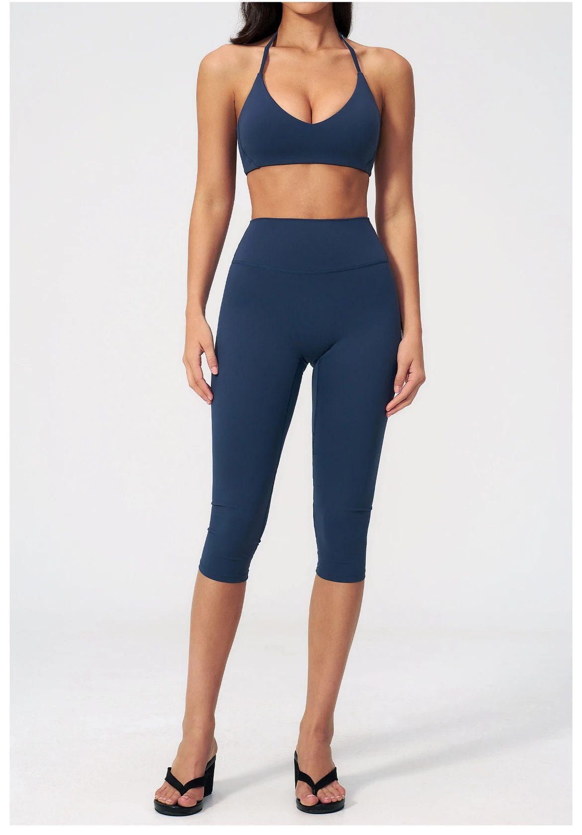 Women Tracksuit Yoga Set 2PCS Sports Set Short Sleeve Fitness Outfits Workout Clothes Running Capri Pants Gym Suit Athletic Wear