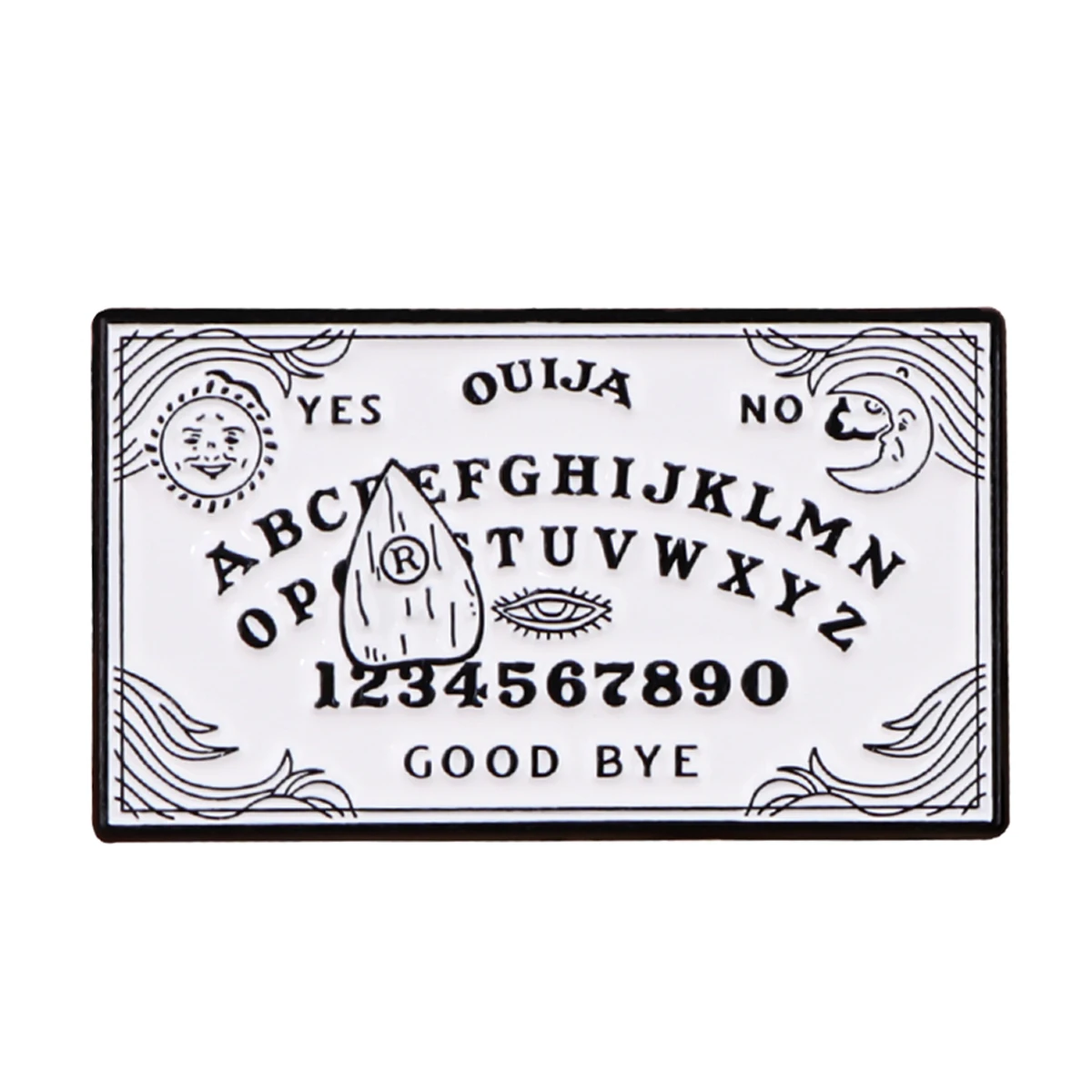 Black Cat Ouija Enamel Pin Halloween Witch Badges on Backpack Brooches for Women Lapel Pins Cosplay Accessories Toys Gift