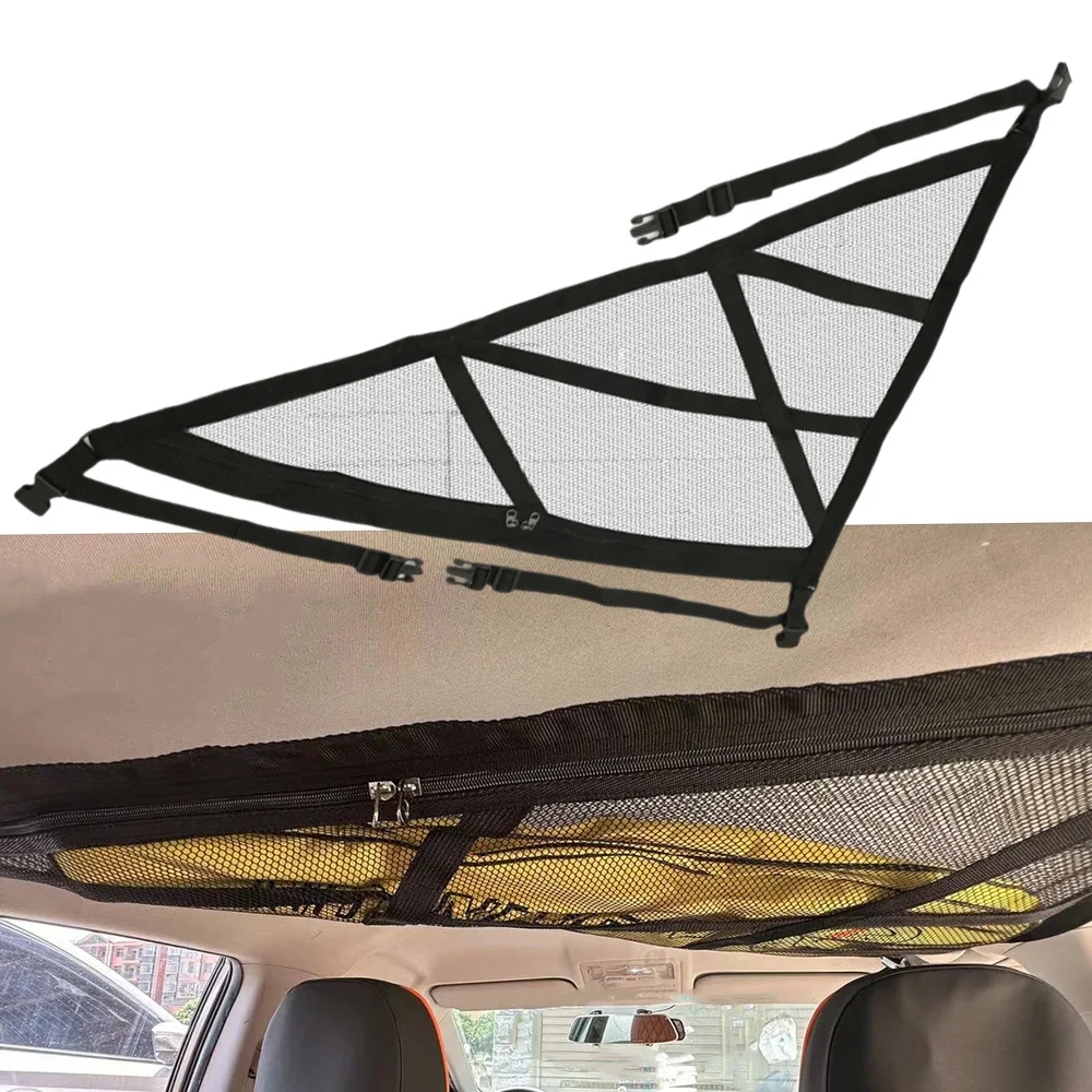

Car Roof Storage Organizer Automotive Ceiling Cargo Net Pocket Mesh Car Camping Accessories Storage Bag Roof Tent