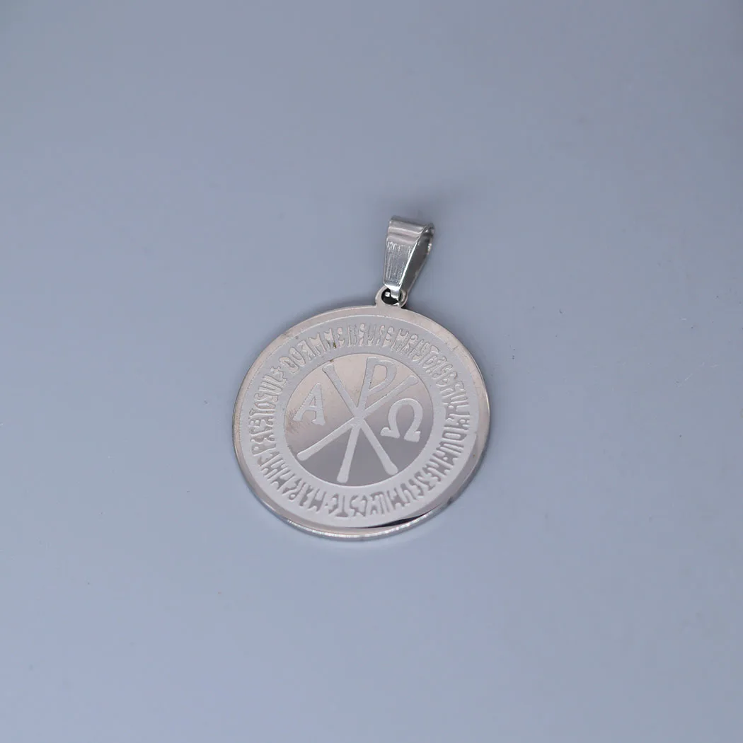 2pcs Chi Rho and Constantine Cross Amulets Pendant Charms for Jewelry Making Necklace Keychain Symbol Of Life Disc Accessories