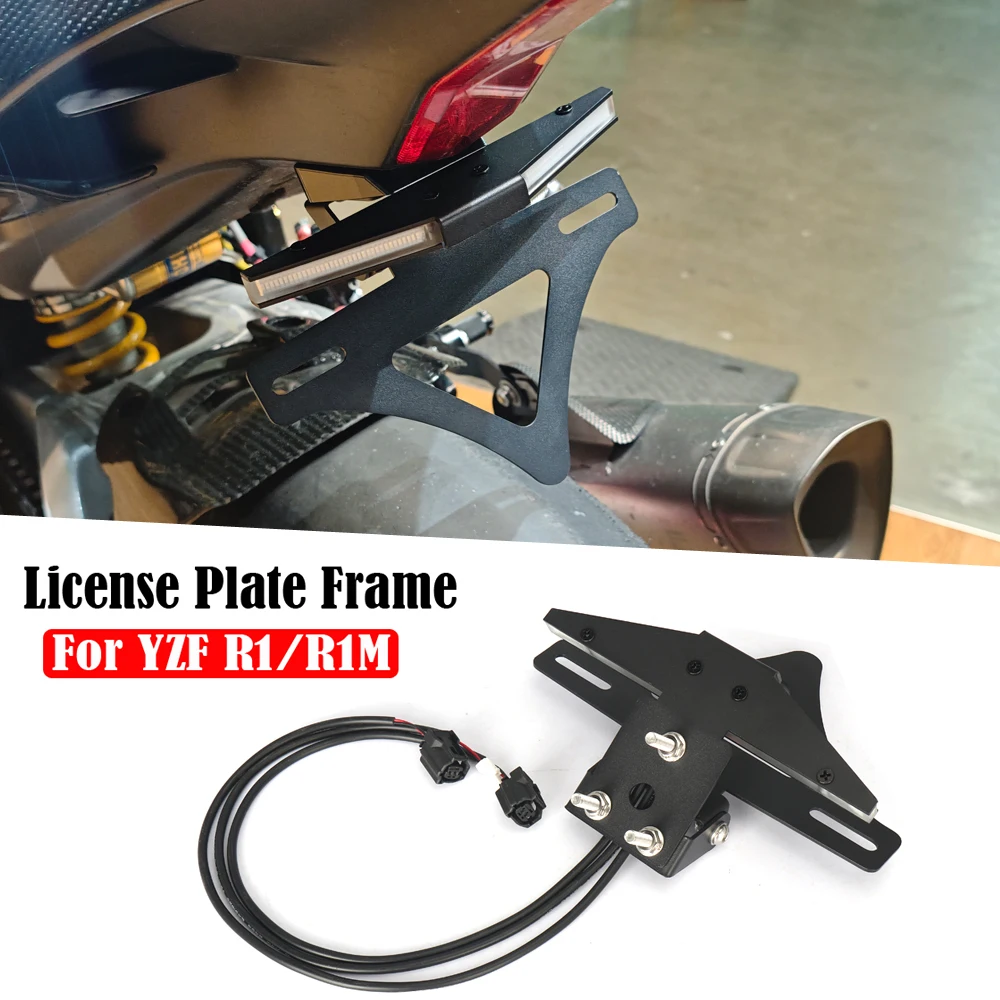 

2015-2025 New Motorcycle License Plate Holder Bracket Rear Tail Tidy Fender Eliminator kit For Yamaha YZF R1 YZF-R1