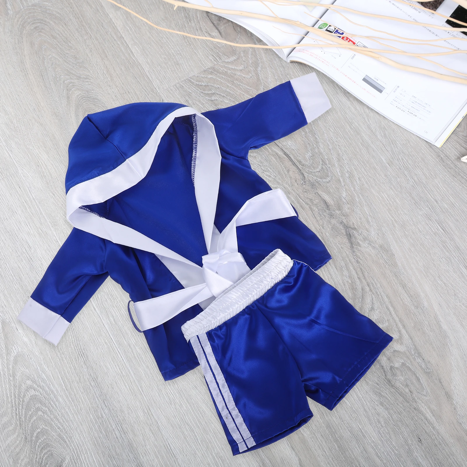 

Photo Boxing Costume Boy Outfit for Photoshoot Props Blue Chemical