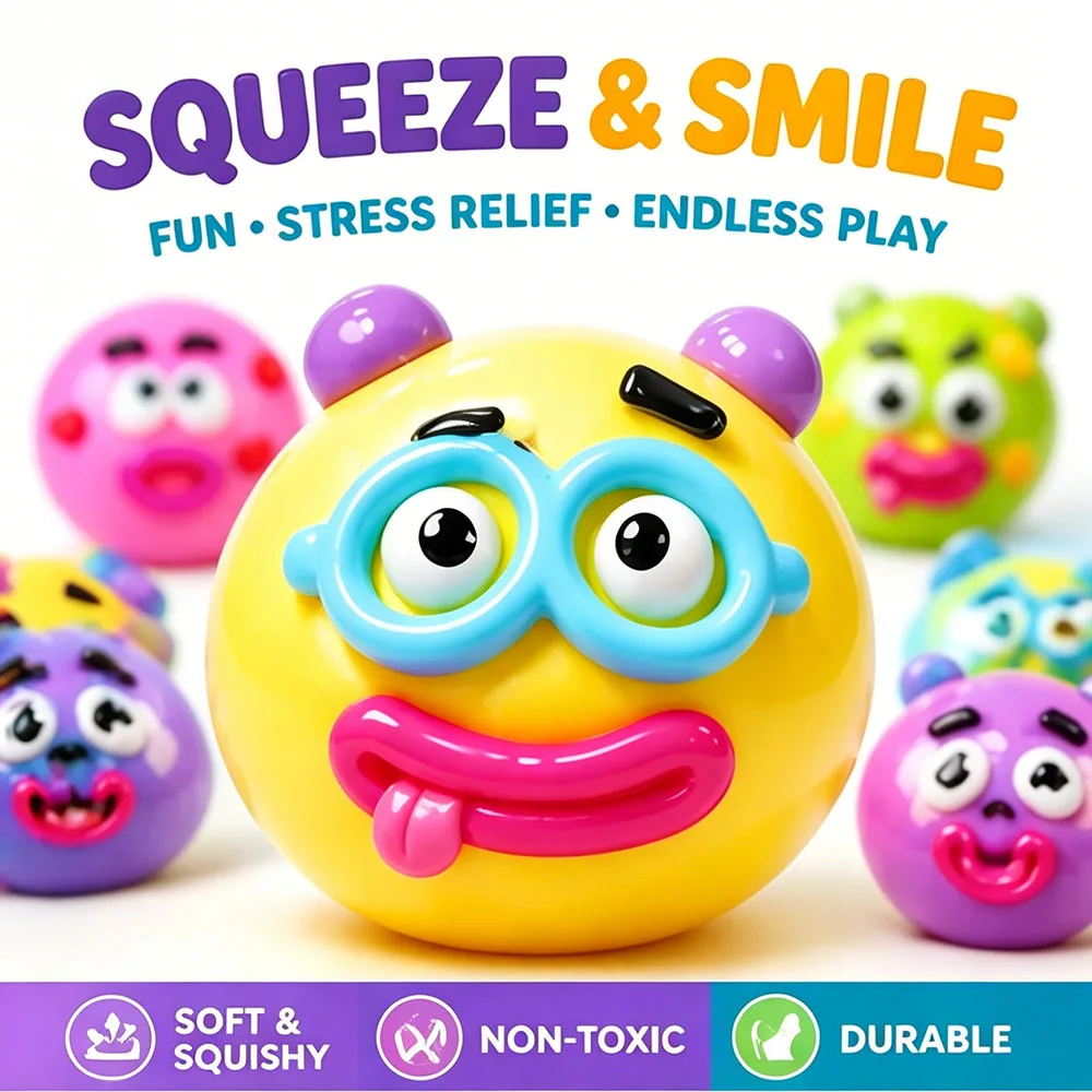 

Kawaii Curiosities Animal Face Squishy Moldable Squeeze Toy Slow Rise Fidget Sensory Anti Stress Novelty Adult Gag Gift Decor