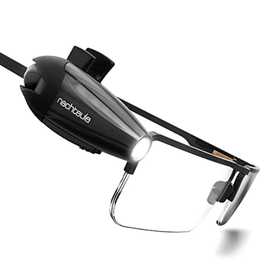 Rechargeable Reading Light for Glasses, Headphones or Headband Included.LED Book Light. Award Winning Clip-on Design Made in Ge