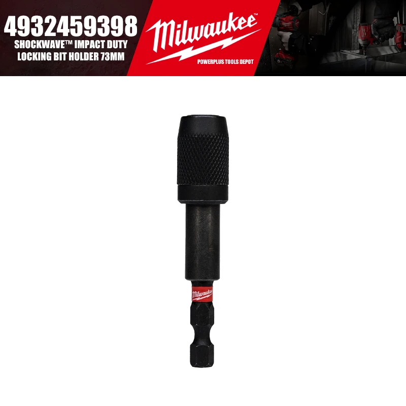

Milwaukee 4932459398 SHOCKWAVE™ IMPACT DUTY Locking Bit Holder 73mm Tool Accessories