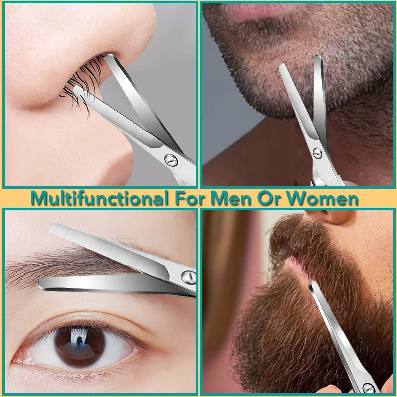 1Pc Forbici per il naso Prodotti di bellezza Strumento per il trucco Rimozione dei peli Cuticole per unghie Forbici a punta tonda Forbici per capelli del naso per la salute sicura