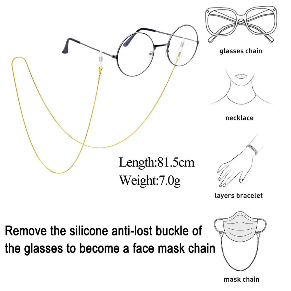 Women Glasses Chains Face Mask Necklace Strap Non-slip Eyeglass Rope Holder Cord Neck Sunglass Strap Eyewear For Unisex Jewelry