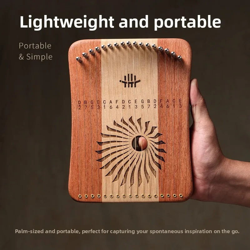 Fingerstyle Stringed Piano 17-tone Leya Piano Veneer Portable Easy To Learn Small Harp Carlin Portable Musical Instrument