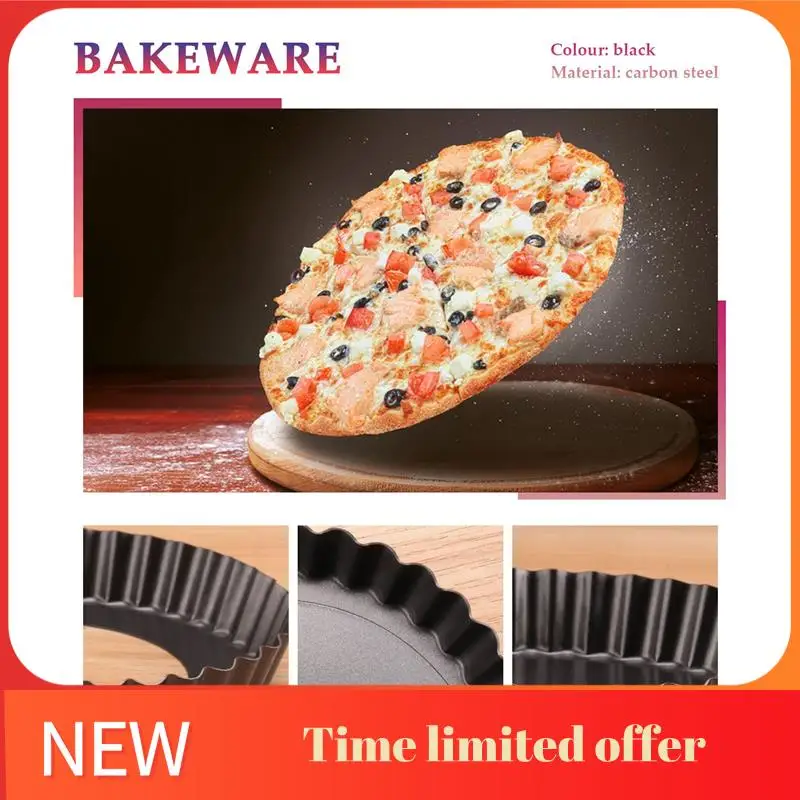 ABHU Pie Tin,Non-Stick Pie Dish,Round Quiche Tart Pan,Pizza Plate With Removable Loose Bottom,Bakeware(14/20/24Cm)