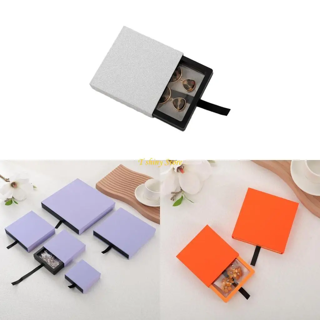 

N58f Jewelry Box Box Ящик для ящика ленты ленты для кольца для хранения серьги