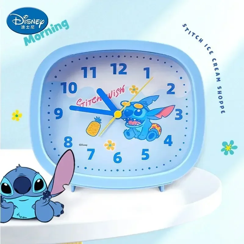 Disney children's cartoon alarm clock Lilo & Stitch personalized home silent clock student wake-up device holiday gift wholesale