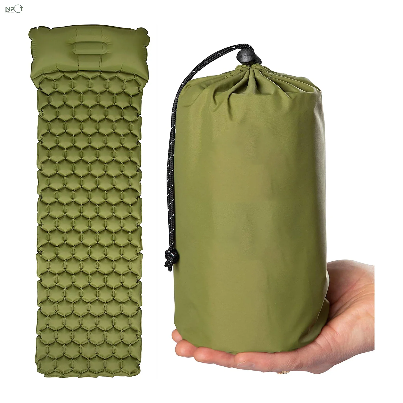 NPOT Camping Sleeping Mat,Ultralight Self-Inflatable Air Mattress, Foldable, Super Light, One-Man Air Mattress