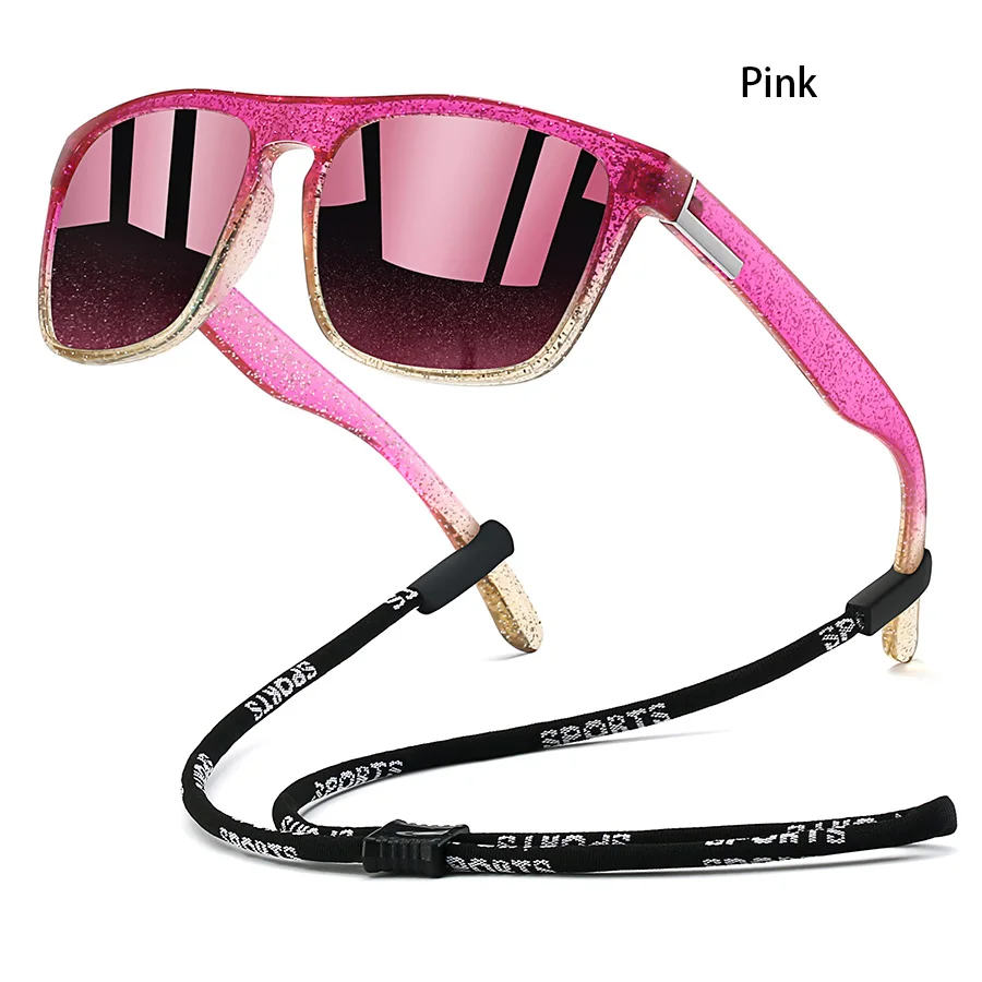 Sonnenbrille mit Kette für Männer und Frauen, klassisch quadratisch, zum Fahren, Angeln, farbenfroh, leicht, Outdoor-Schutzbrille – Detail 5