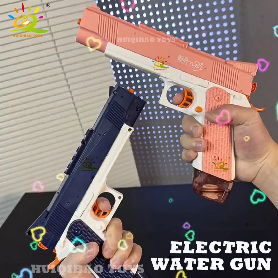 HUIQIBAO 2025 التلقائي M1911 مدفع المياه الكهربائية يحارب الصيف الصحراء النسر لعبة مسدس في الهواء الطلق شاطئ حمام سباحة لعب الكبار #1