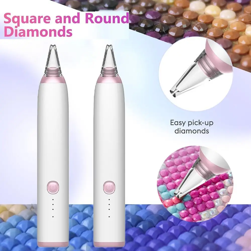 

DIY Craft Electric Diamond Art Painting Pen ABS Long-lasting Diamond Suction Tool USB Charging Embroidery