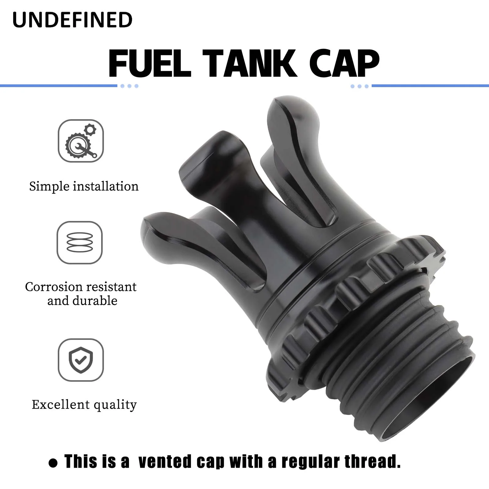 Motorcycle Big Fuel Tank Cap King Crown Style Gas Vented Thread For Harley Sportster XL Touring Dyna Fat Bob FXDF Softail