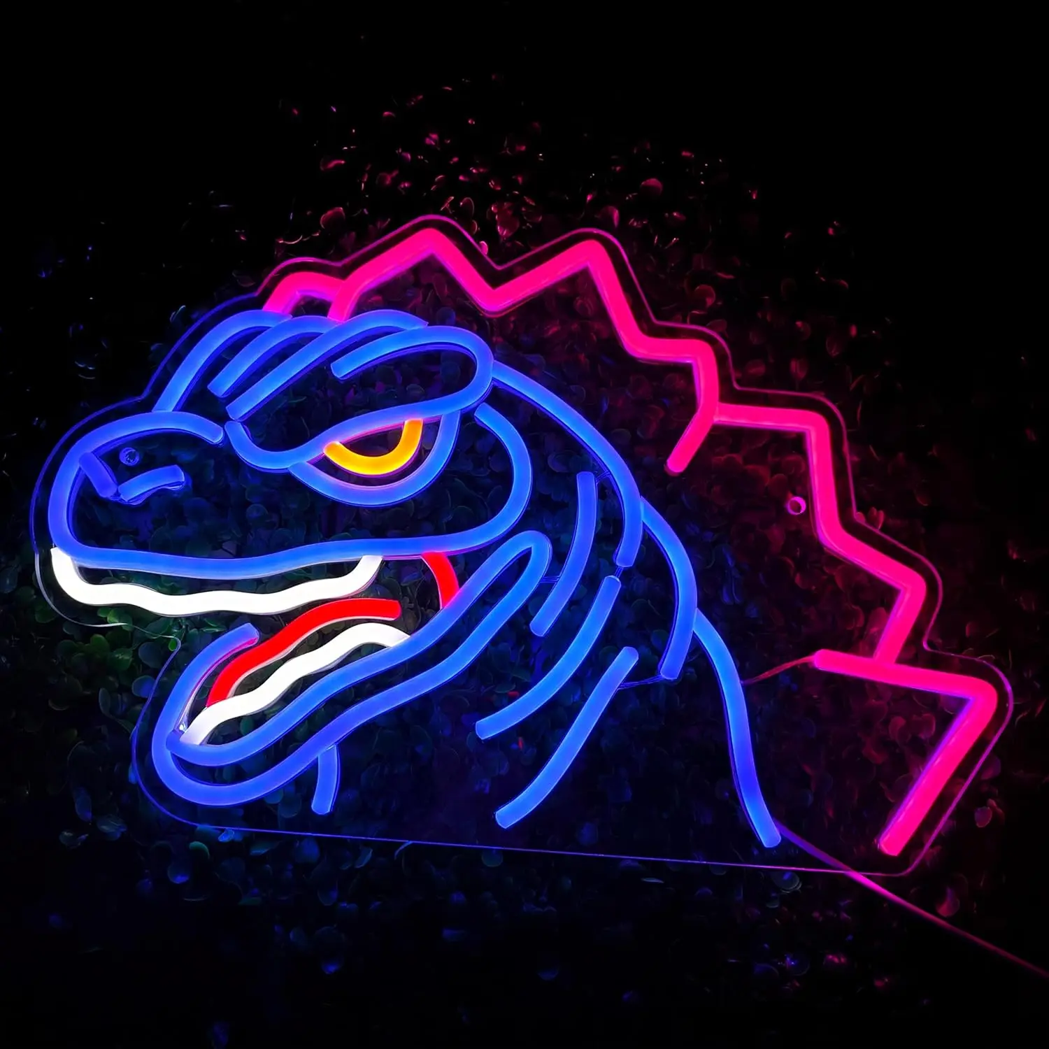 الذرية السحلية النيون تسجيل USB عكس الضوء LED ملك الوحوش ضوء النيون الوحش جدار ديكور فني الخيال العلمي ديكور ثقافة البوب هدية #5