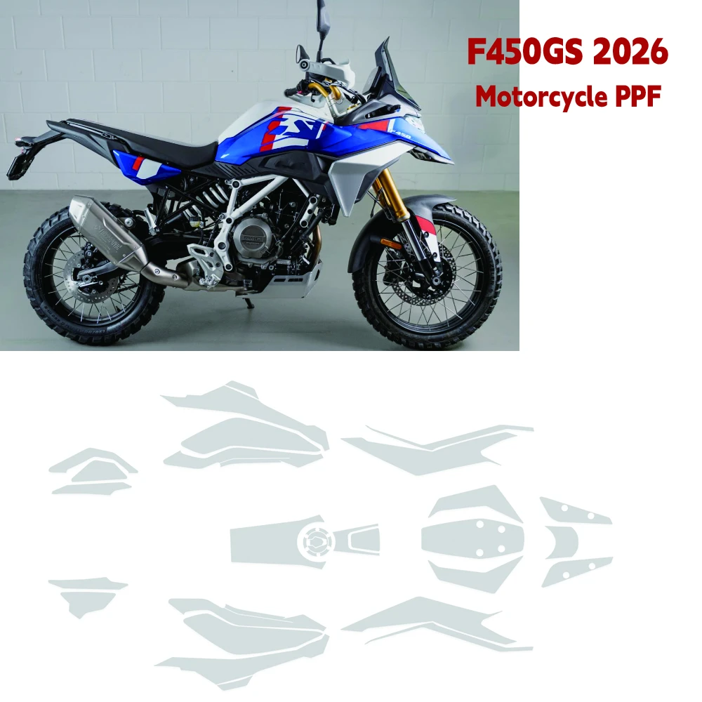 For BMW F450 GS Motorcycle Paint Protection Film Real Material TPU Anti-scratch Film Glossy Fuel Tank Protection F 450GS