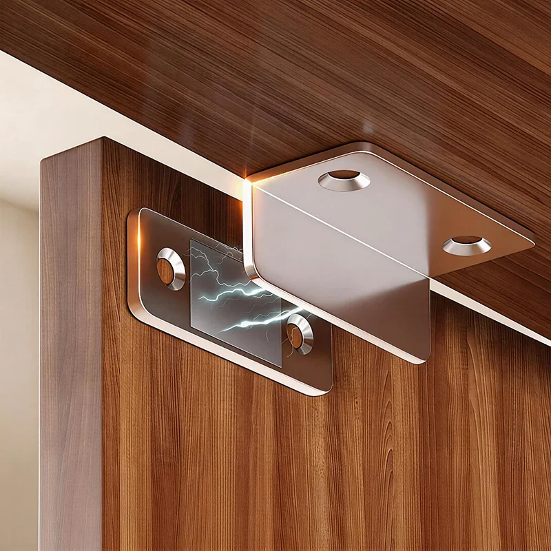 4Sets Ultra Thin Magnetic Cabinet Catches Strong Door Magnets Stopper Invisible Adhesive Drawer Magnet Lock for Kitchen Cupboard