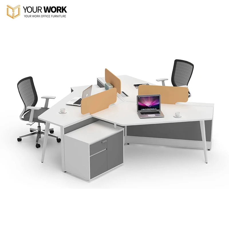 Executive Office Furniture Full Set Partition 4 Seat Office Workstation Cubicle Modular Office Workstation Private Workstation
