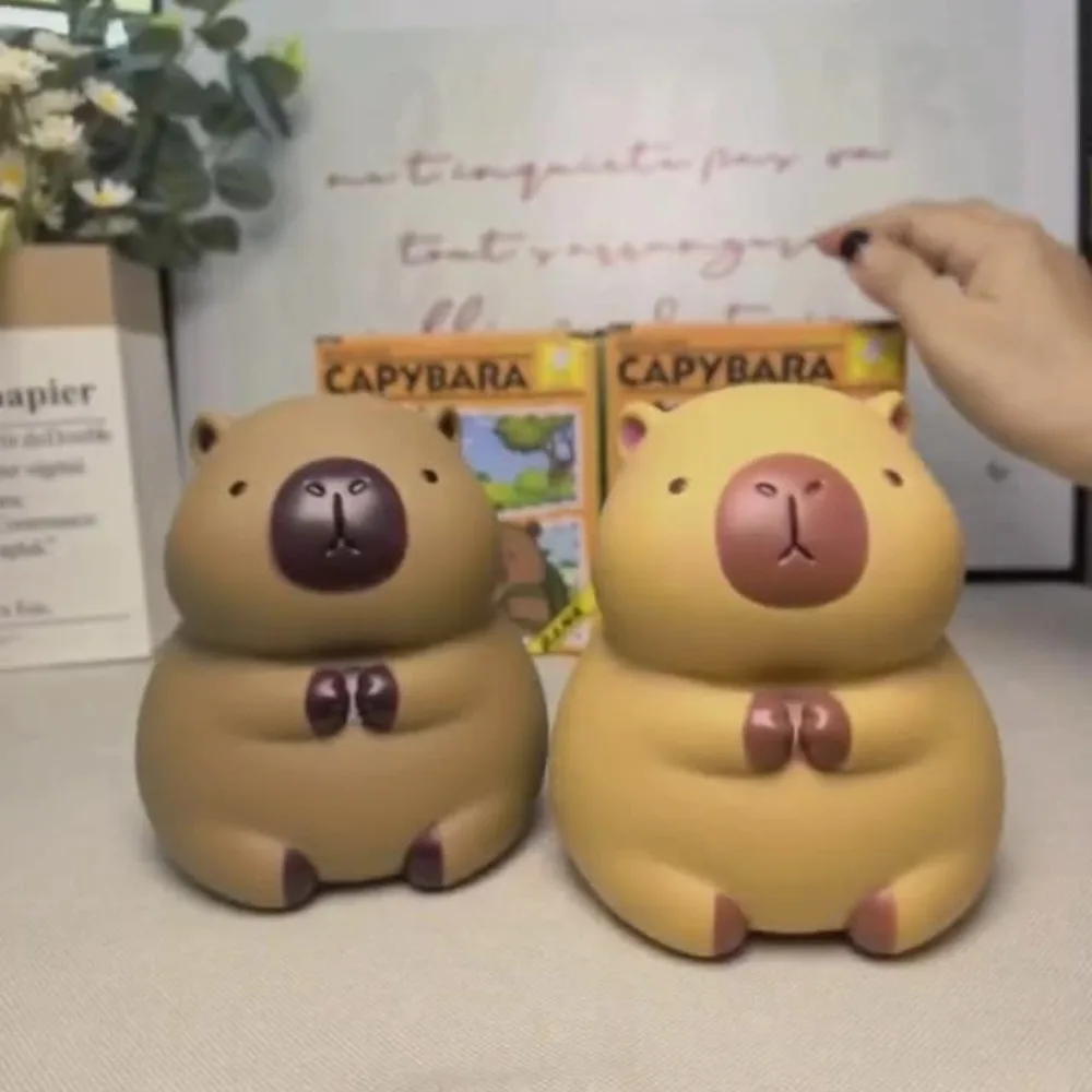 Tanque de poupança capivara cofrinho grande capacidade modelo capivara caixas de dinheiro colecionáveis dos desenhos animados capivara crianças caixa de armazenamento