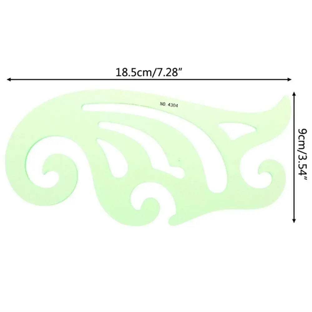 Transparent Students Circles Oval Measuring Tool Stencil Template Ruler Geometric Ruler Curve Ruler Drawing Ruler