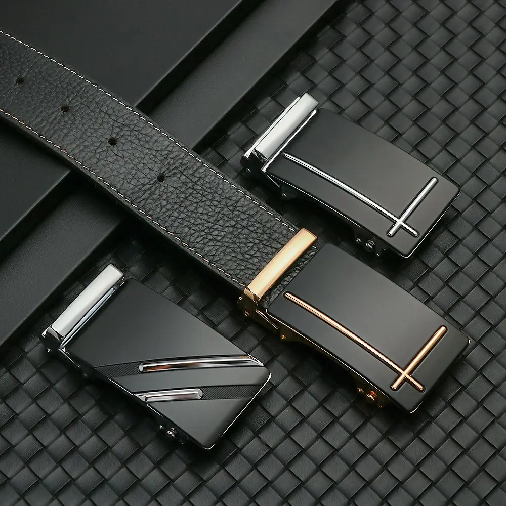 Belt Head Belt Buckle Men\'s Leisure Belt Head Business Accessories Automatic Buckle Suit for width 35mm Slide Belt Strap Buckle