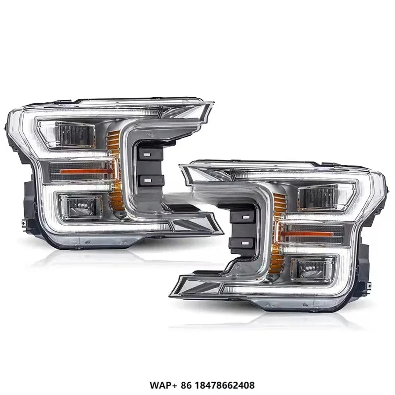 Modified Headlights Suitable for Ford F150 Raptor Flow Light Steering Car LED Headlight Assembly From 2018 to Present