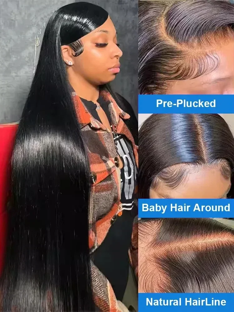 شفاف 13x4 الدانتيل الجبهة خصلات الشعر المستعار الإنسان 30 بوصة 13x6 العظام مستقيم الدانتيل الباروكة الأمامية للنساء قبل قطعها جاهزة لارتداء #2