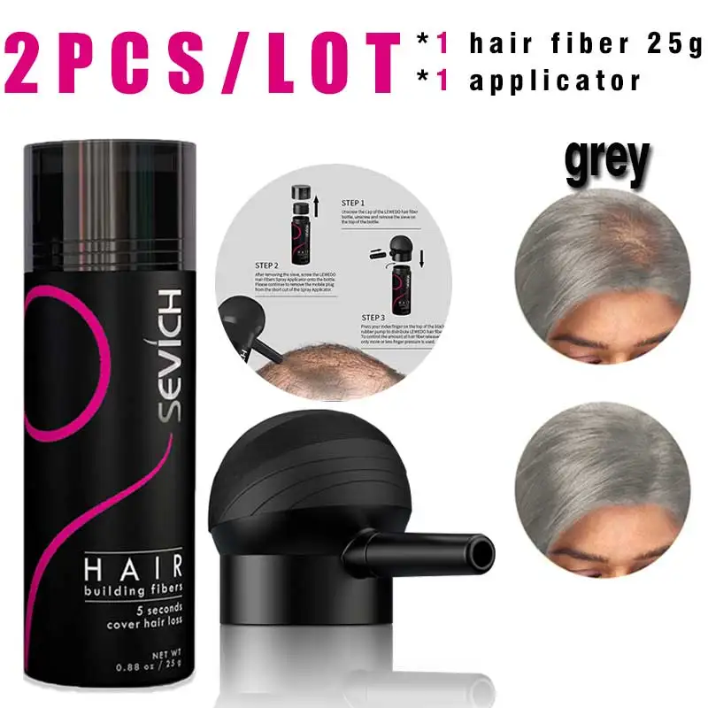 SEVICH Haarpoeder Set Cover Schaars Haar Of Kaal Vlekken Haaruitval Hergroei Behandeling Keratine Haarvezel Poeder Applicator
