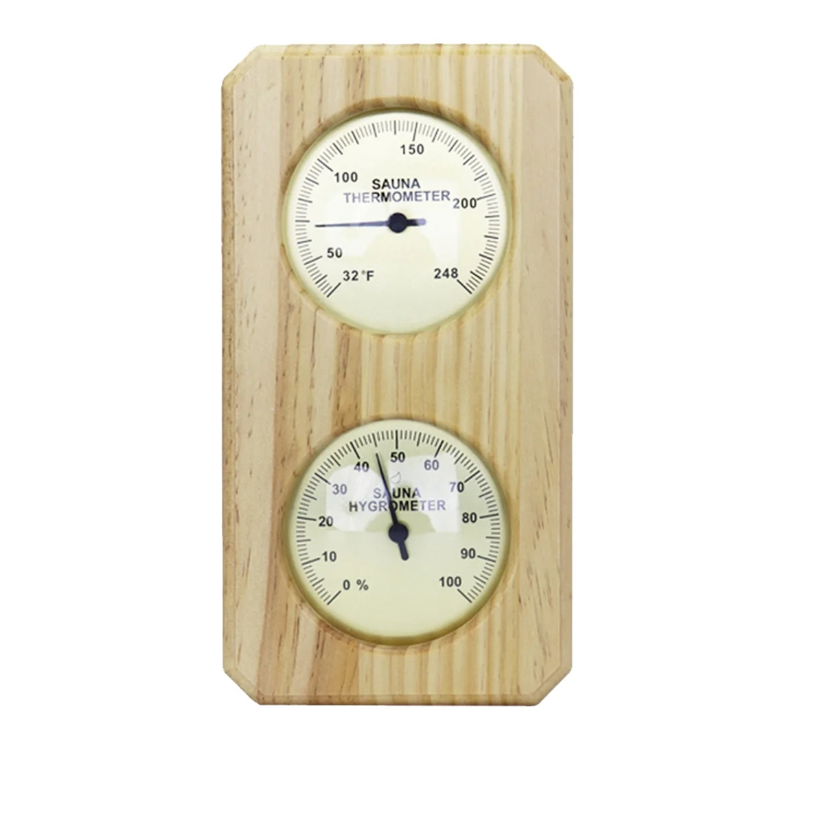 Sauna Thermometer Fahrenheit Hygrometer Gauge 2In1 Indoor Home Sauna Thermostat,Sauna for Traditional Sauna,Barrel