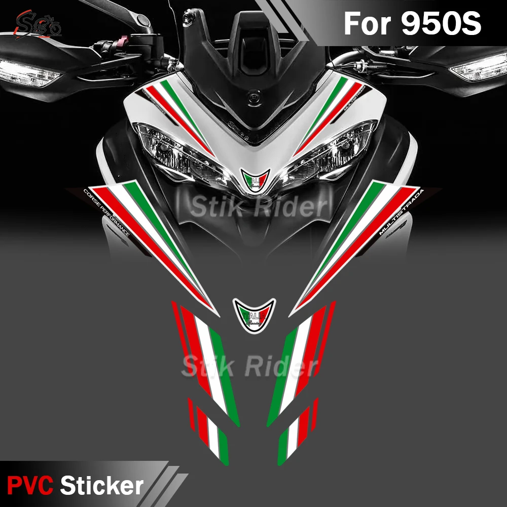 

For Ducati MULTISTRADA 950 S 950S Motorcycle Tank Pad Stickers Grips Fairing Fender Protector Gas Fuel Oil Decals Kit