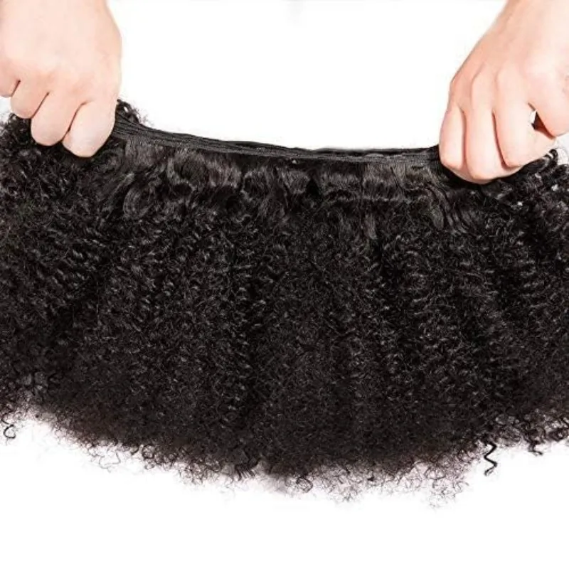 Afro Kinky Curly Bundles Human Hair 8-22 Inches Unprocessed Brazilian Virgin Hair Bundles for Women Natural Black 100g/PC