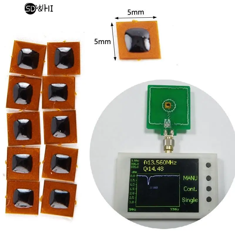 

5 шт., программируемая Радиочастотная Идентификация 5*5 мм